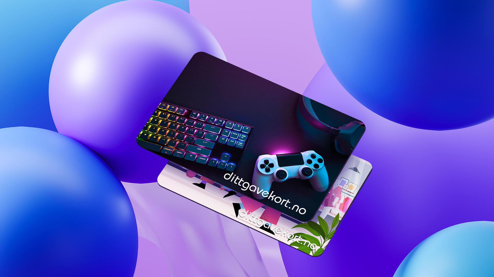 Dittgavekort.no kort med personlig design og abstrakt bakgrunn